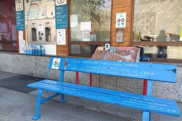 Panchina dedicata alla Giornata mondiale dell'acqua